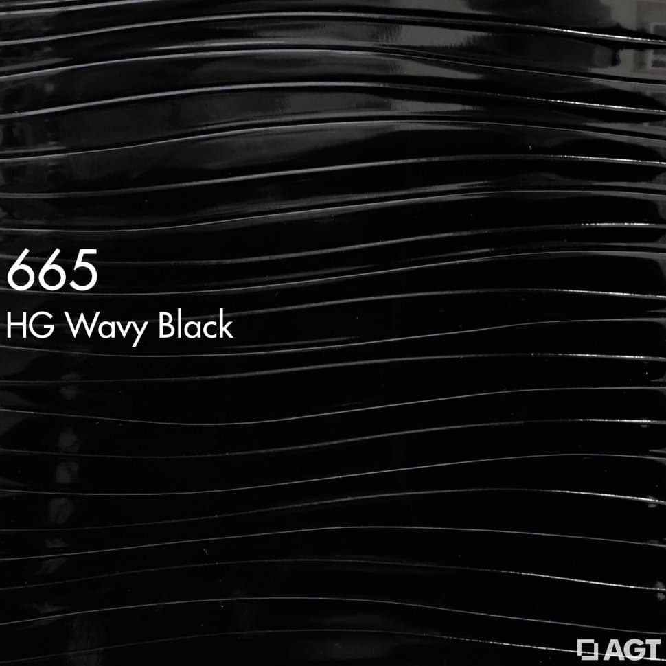 МДФ фасадное полотно Черная волна 665  2800*1220*8 (глянец) AGT 3гр