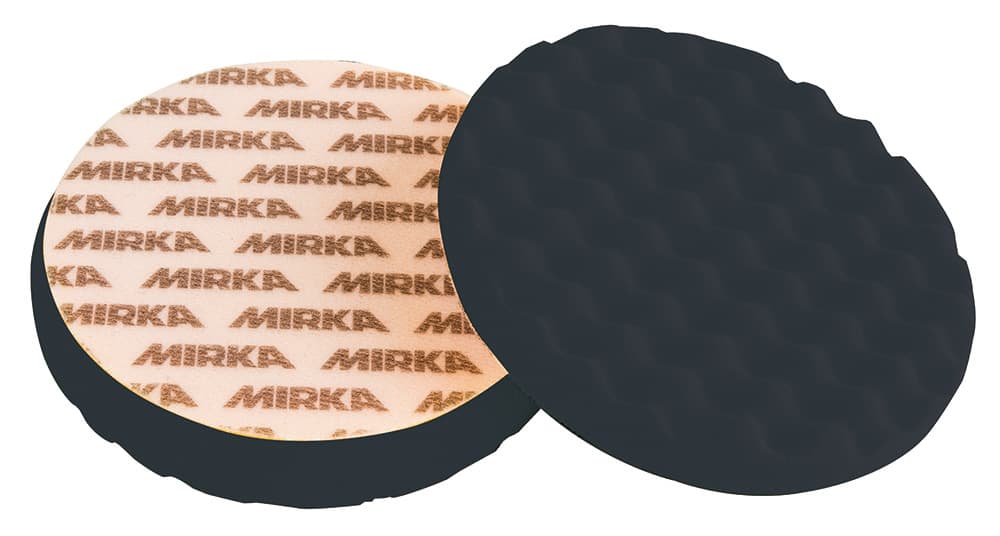 Рельефный поролоновый полировальный диск 85мм, чёрный