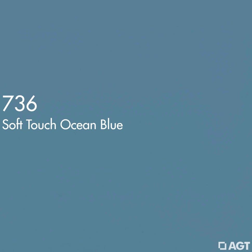 МДФ фасадное полотно Голубой шелк soft touch 736 2800*1220*18 (матовый) AGT 2гр