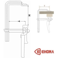 Струбцины F-образные кованные рычажные EHOMA G30L8